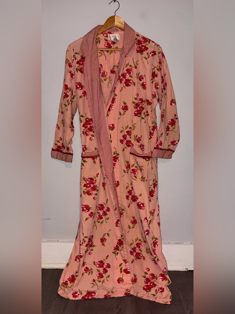 Vintage Cabernet Cotton Wrap Robe sz S